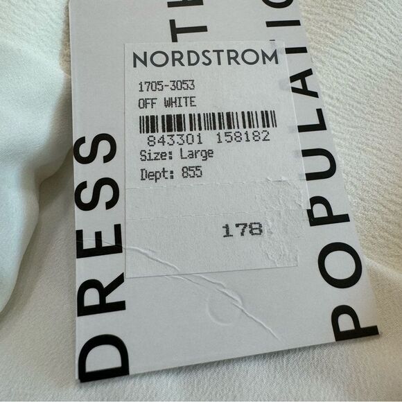 Dress The Population Bailey Dress in‎ Off-White Size Large - Picture 10 of 14